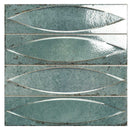 Carrelage à motif décoratif Lens Aqua 33x33 cm
