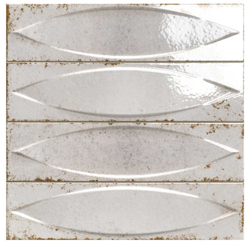 Carrelage à motif décoratif Lens White 33x33 cm