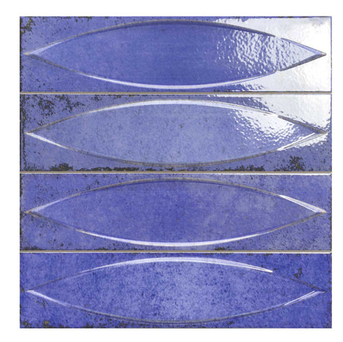 Carrelage à motif décoratif Lens Azure 33x33 cm