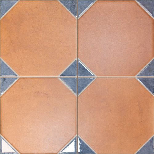 Carrelage effet terre cuite Dover Cotto Blue 33x33 cm