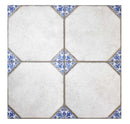 Carrelage à motif graphique Leeds Blue 33x33 cm