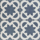 Carrelage à motif graphique Fez Blue 44x44 cm