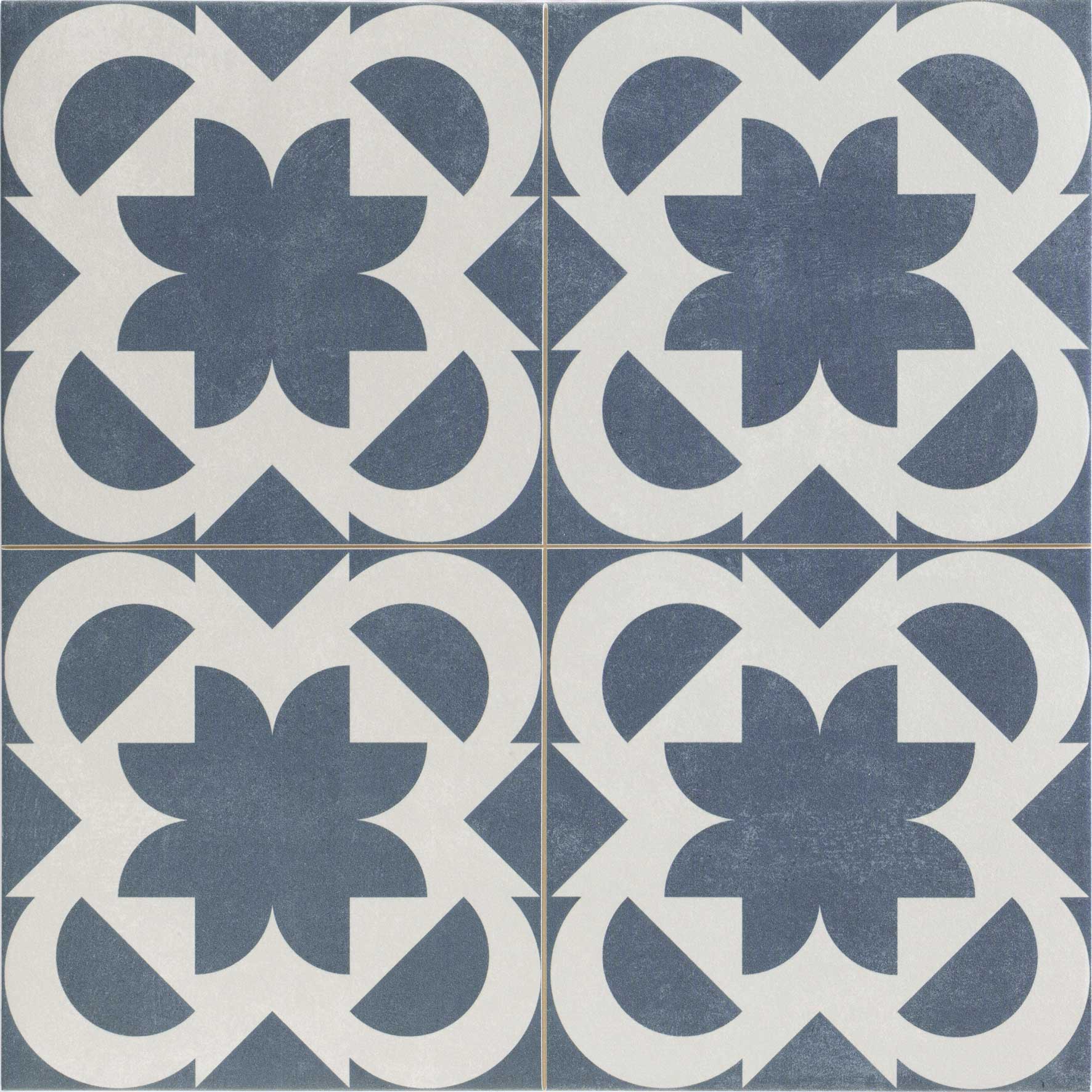 Carrelage à motif graphique Fez Blue 44x44 cm