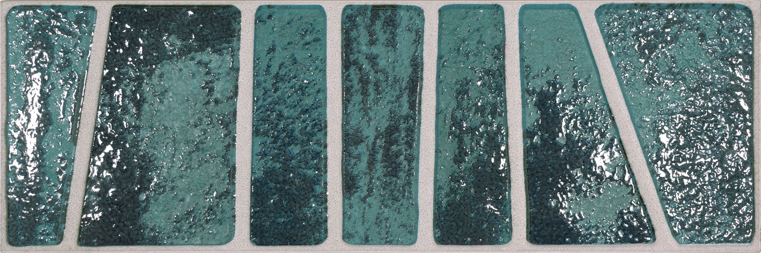 Carrelage à motif décoratif Icon Teal 15x45 cm
