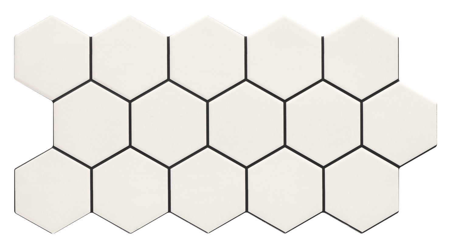Carrelage hexagonal à motif décoratif Hex Snow 26,5x51 cm