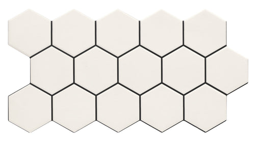 Carrelage hexagonal à motif décoratif Hex Snow 26,5x51 cm