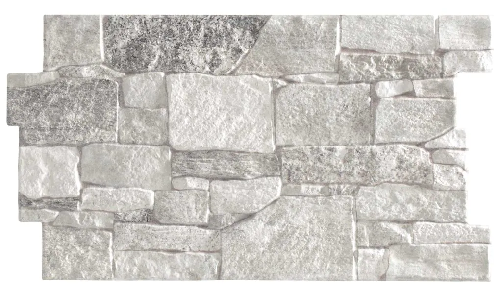 Parement pierre Stones Grey 31x56 cm