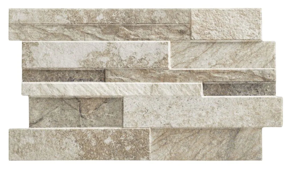 Carrelage effet pierre Pietra Beige 31x56 cm