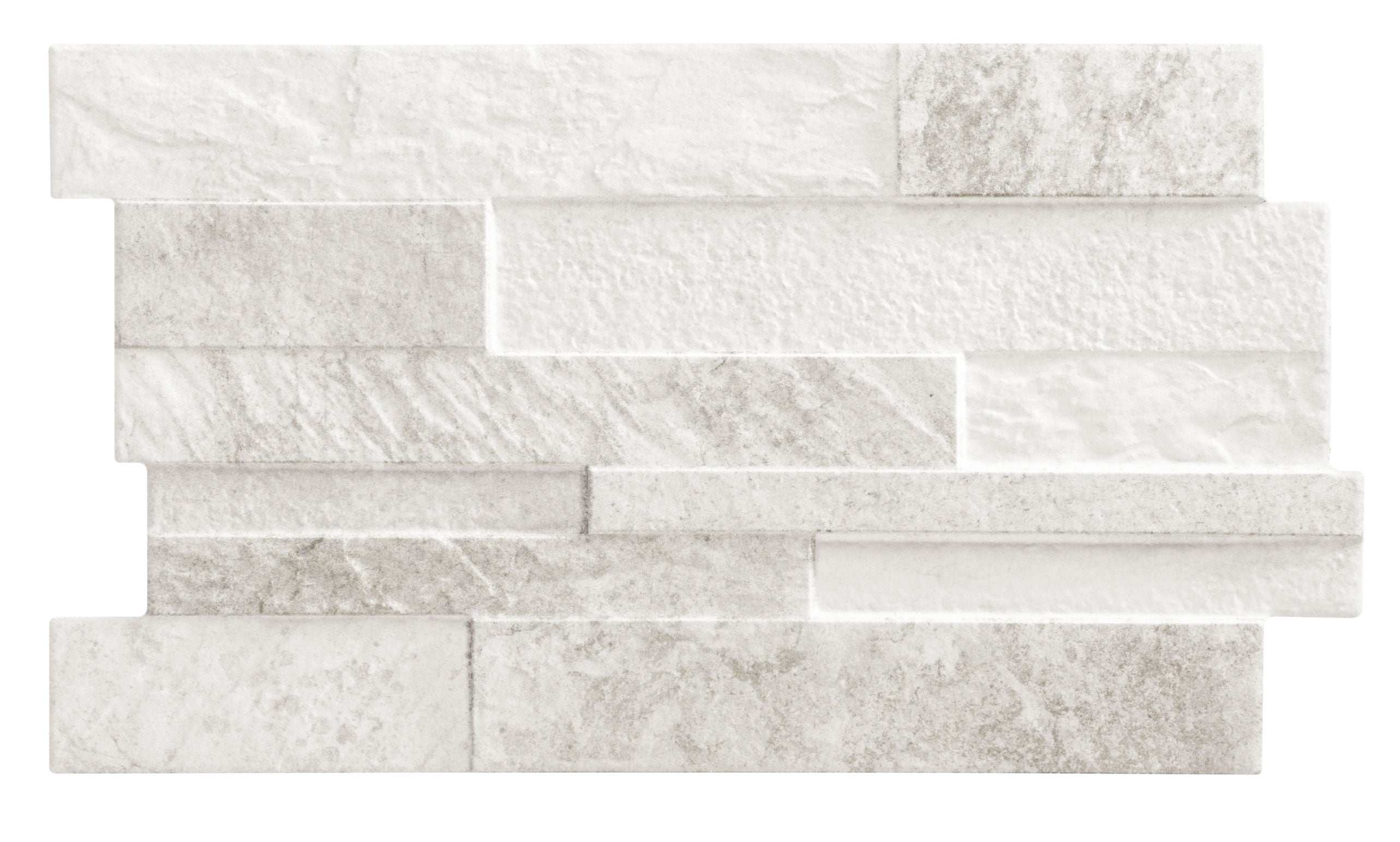 Carrelage effet pierre Pietra White 31x56 cm