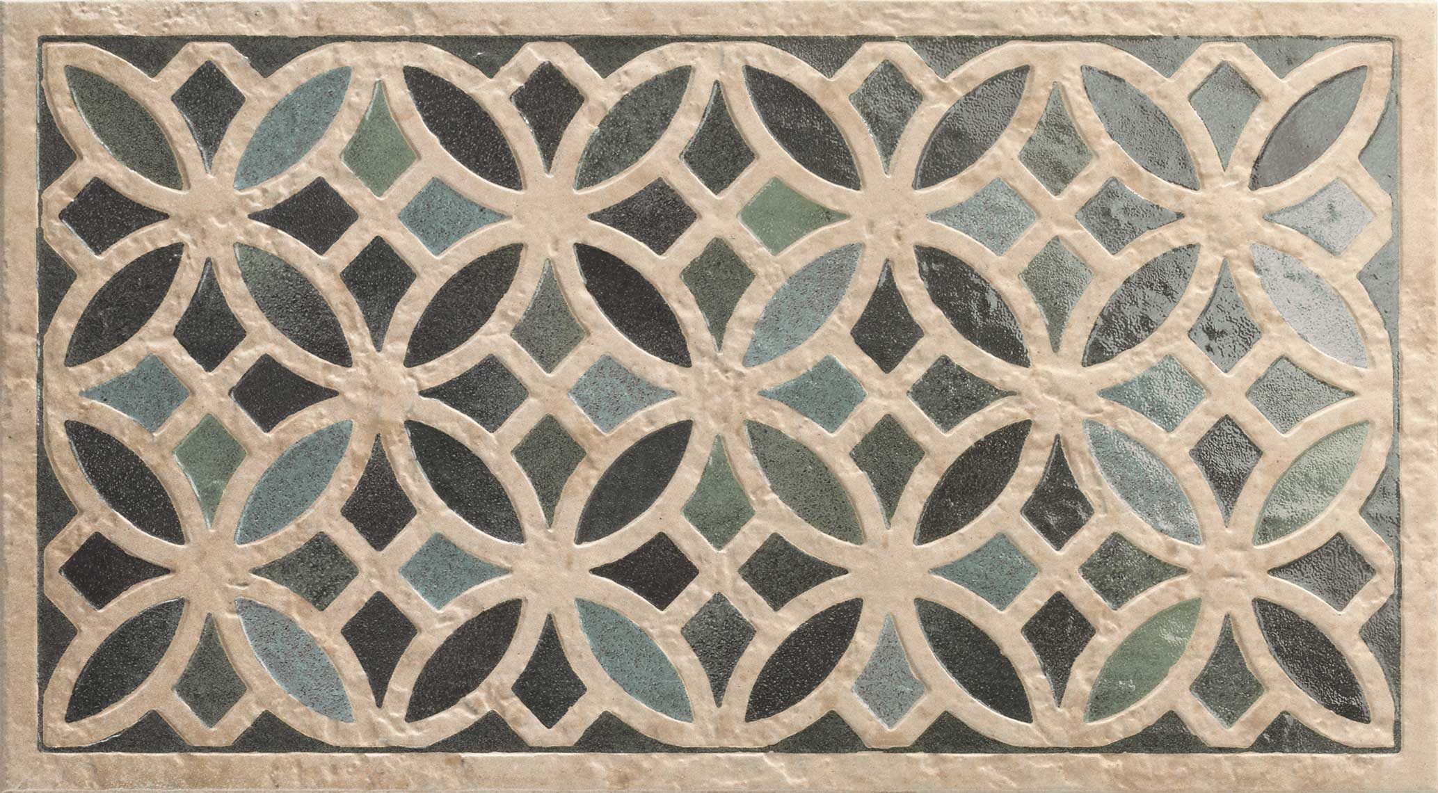 Carrelage à motif oriental Dakhla Deco Aqua 31x56 cm