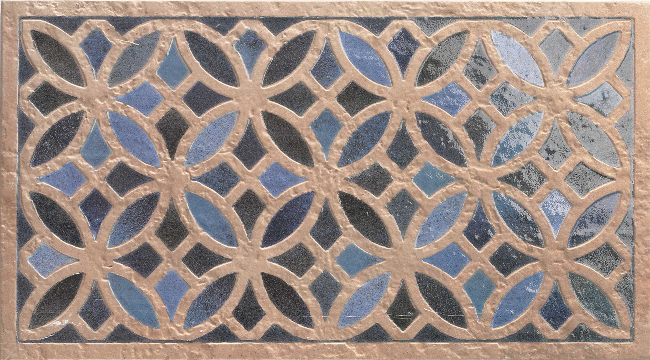 Carrelage à motif oriental Dakhla Deco Azure 31x56 cm