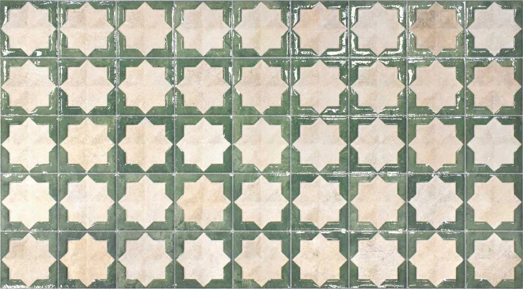 Carrelage mural décoratif Tetuan Arena Emerald 31x56 cm