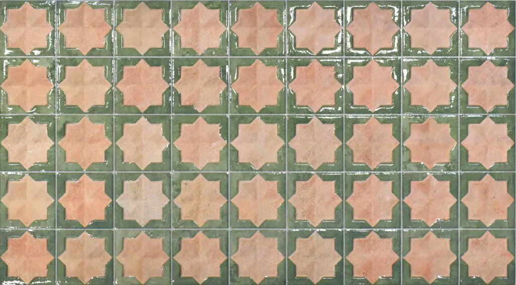 Carrelage mural décoratif Tetuan Cotto Emerald 31x56 cm