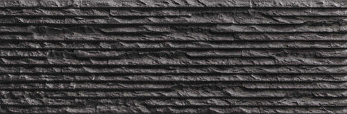 Carrelage mural relief pierre Iguazu Wall Black 21x63 cm