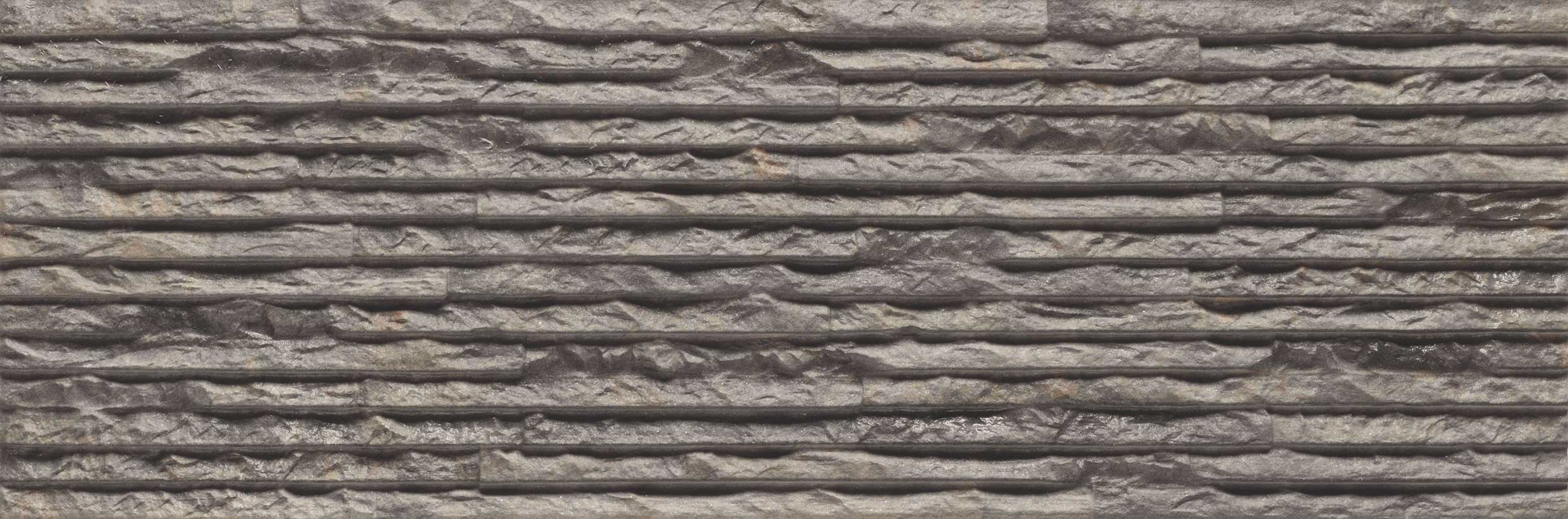 Carrelage mural relief pierre Iguazu Wall Charcoal 21x63 cm