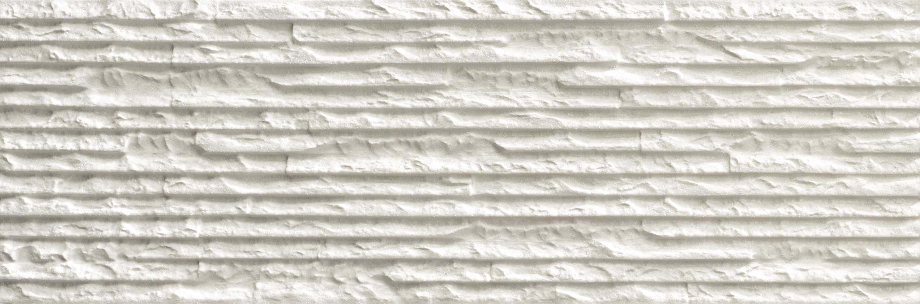 Carrelage mural relief pierre Iguazu Wall White 21x63 cm