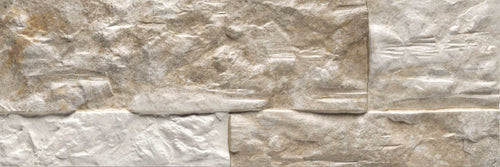 Carrelage mural relief effet pierre Marlstone Ivory 21x63 cm