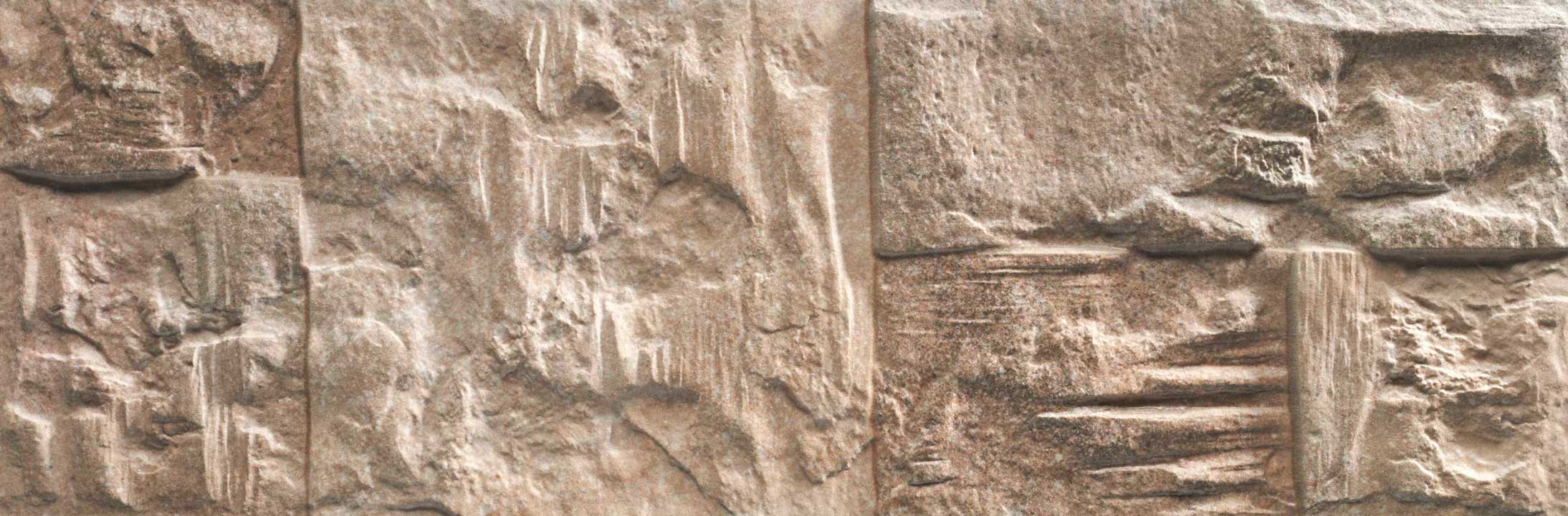 Carrelage mural relief effet pierre Marlstone Terra 21x63 cm