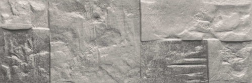 Carrelage mural relief effet pierre Marlstone Steel 21x63 cm