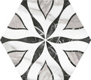 Carrelage hexagonal à motif graphique Elazig 28,5x33 cm