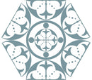 Carrelage hexagonal à motif graphique Carnaby Sky 28,5x33 cm