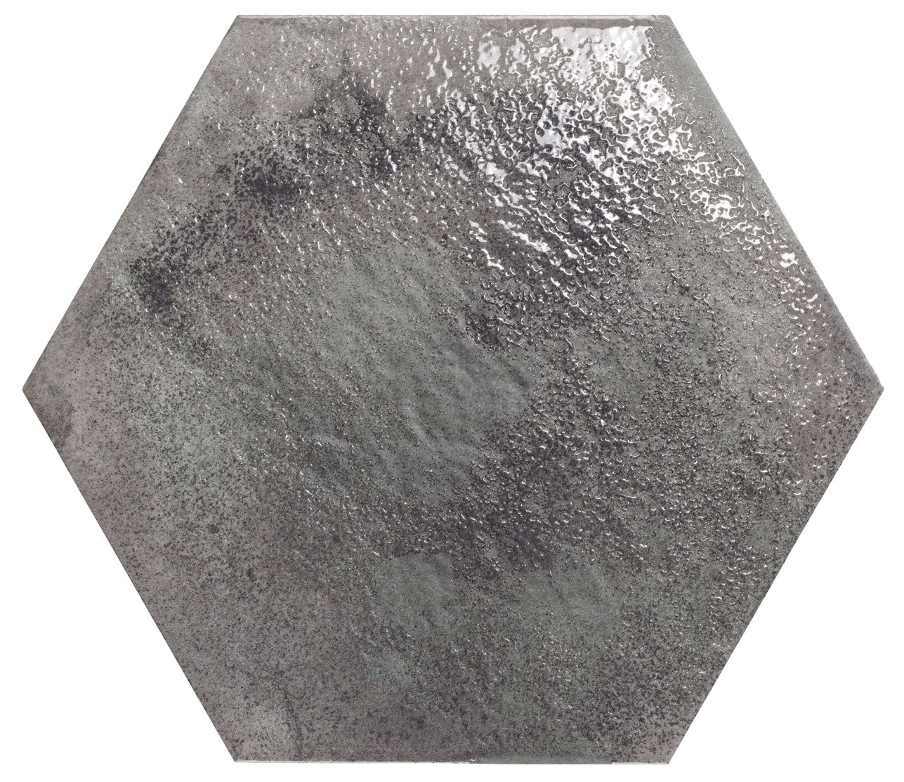 Carrelage hexagonal effet terre cuite Craft Charcoal 28,5x33 cm