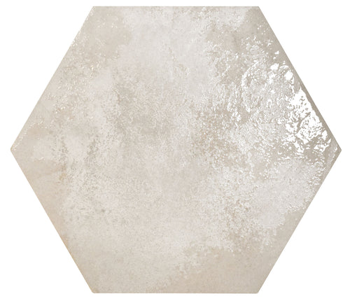 Carrelage hexagonal effet terre cuite Craft Mist 28,5x33 cm