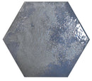 Carrelage hexagonal effet terre cuite Craft Navy 28,5x33 cm