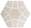 Carrelage hexagonal à motif graphique Lancaster Sand 28,5x33 cm