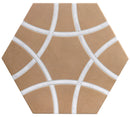 Carrelage hexagonal à motif graphique Lancaster Terra 28,5x33 cm