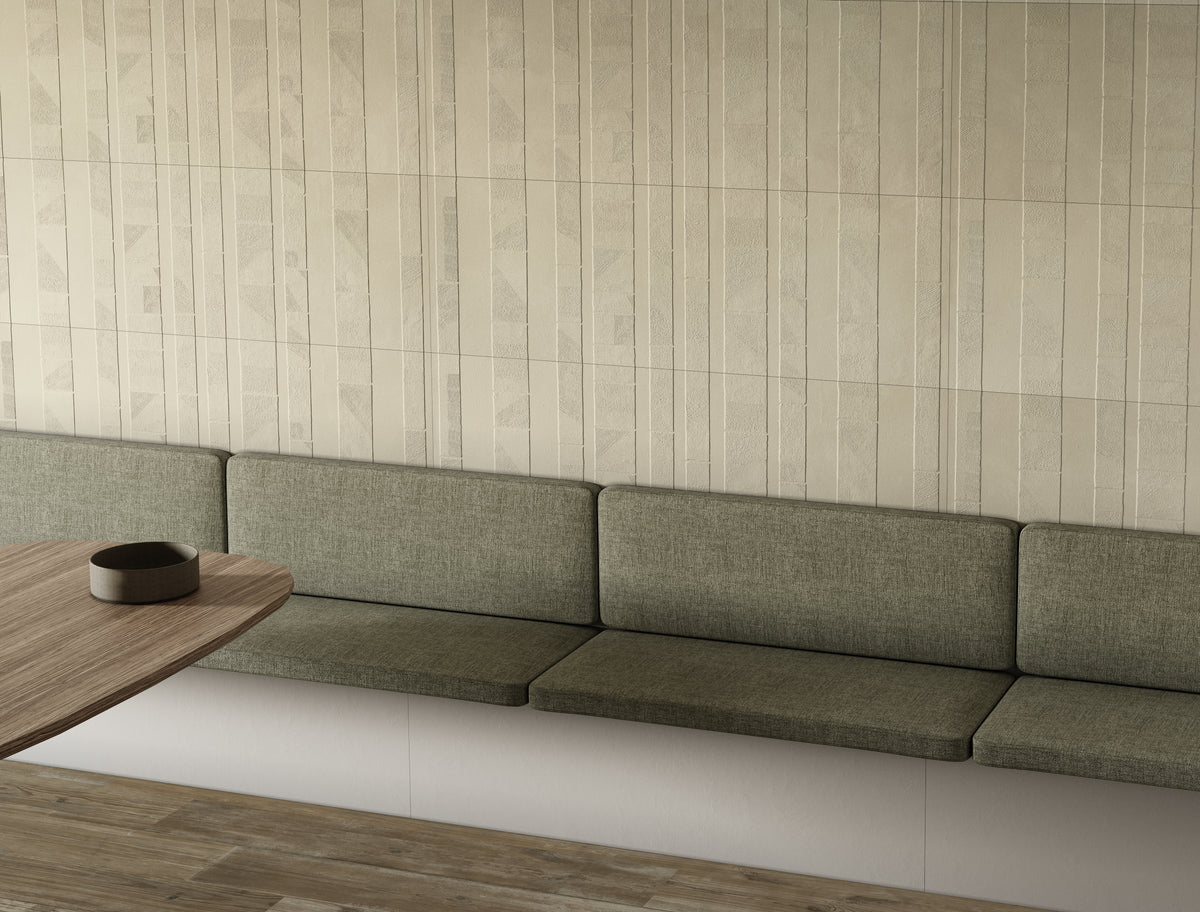 Faïence effet ciment Newclay Zen Sand mat 40x120 cm