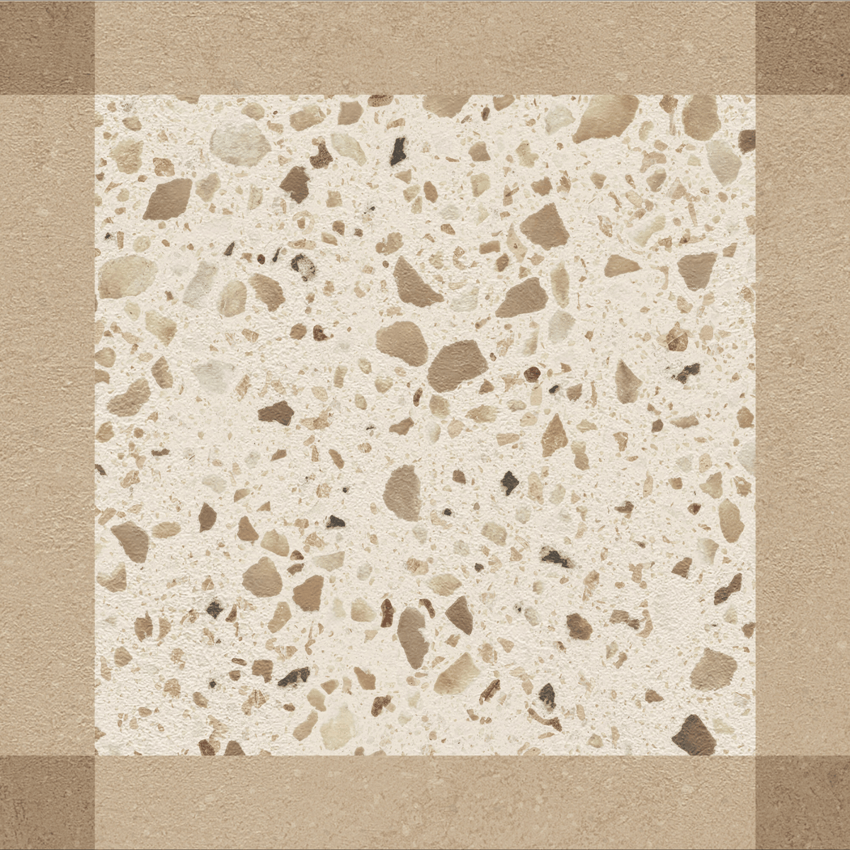 Carrelage décor terrazzo Croma Clay Décor mat 25x25 cm