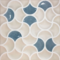 Carrelage imitation terre cuite - Bari lattice sand acqua 33x33 - 0.89 m²/colis
