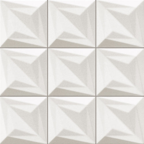 Carrelage effet métal Delta Blanco 33x33 cm