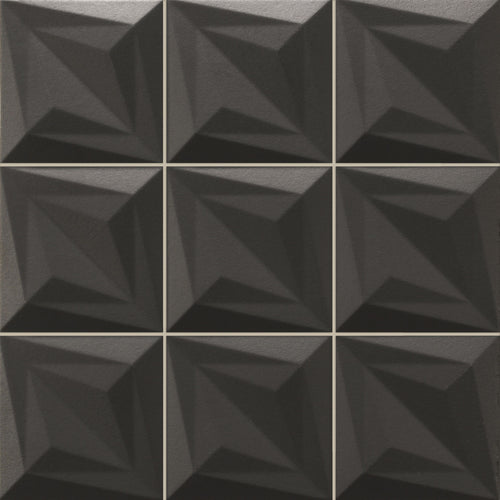 Carrelage effet métal Delta Negro 33x33 cm