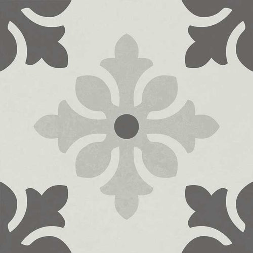 Carrelage à motif graphique Hanoi Grey 33x33 cm