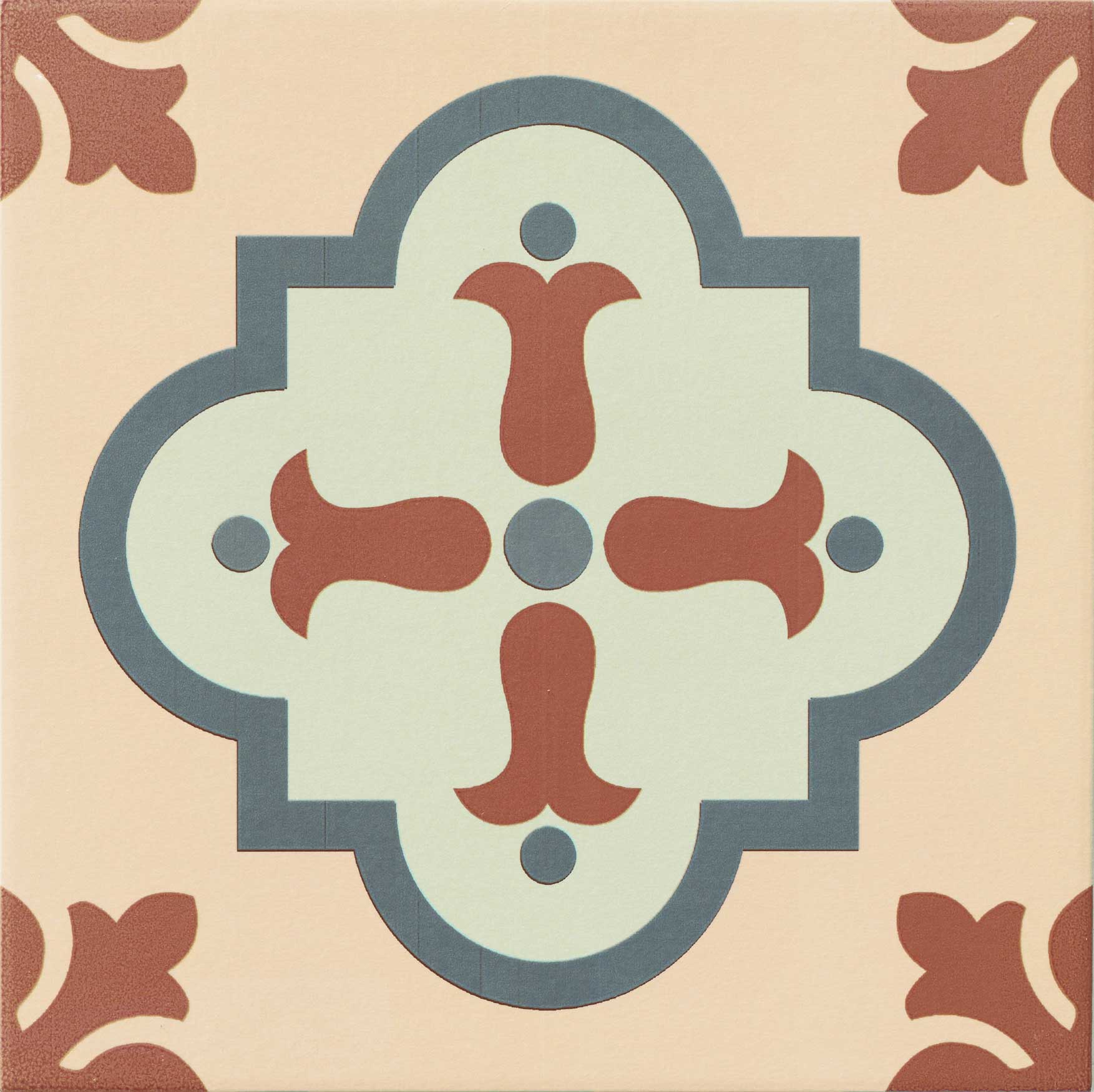 Carrelage à motif graphique Hanoi Salmon 33x33 cm