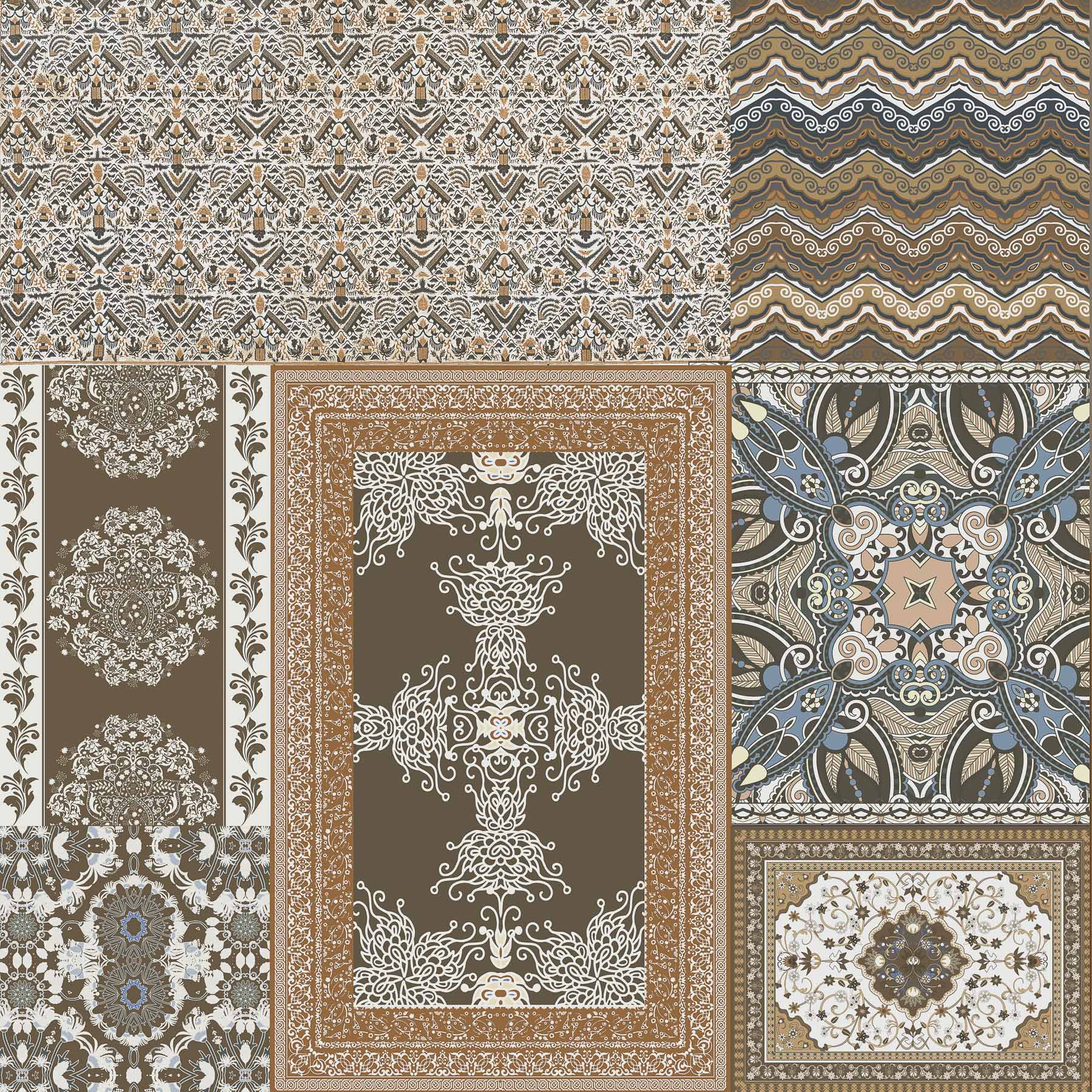 Carrelage à motif décoratif Kilim 44x44 cm