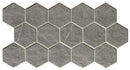 Carrelage hexagonal à motif géométrique Muse Hex Grey 26,5x51 cm