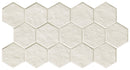 Carrelage hexagonal à motif géométrique Muse Hex White 26,5x51 cm