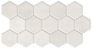 Carrelage hexagonal à motif décoratif Hex White 26,5x51 cm