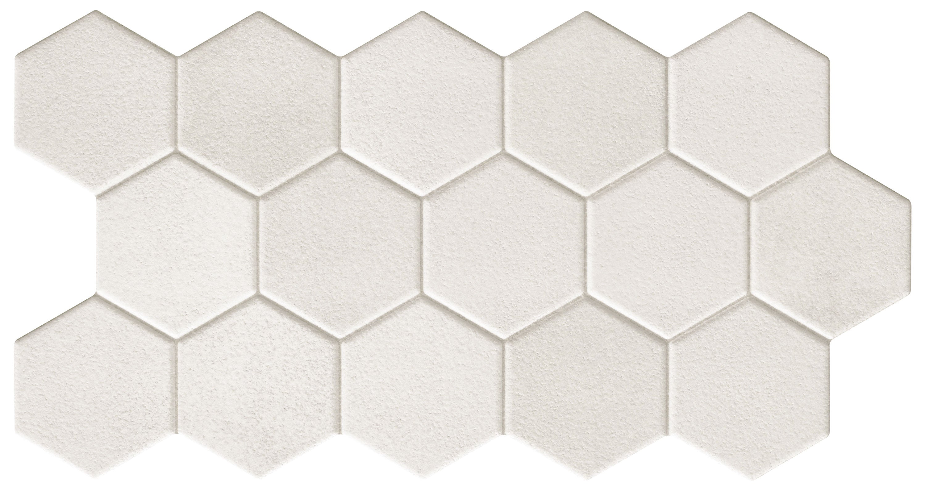 Carrelage hexagonal à motif décoratif Hex White 26,5x51 cm