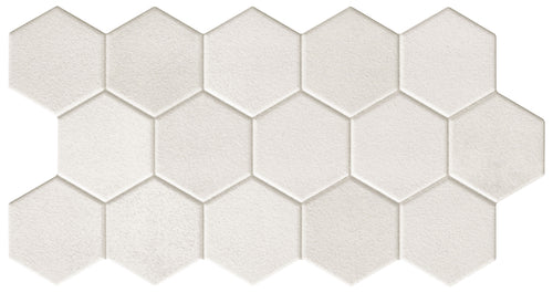 Carrelage hexagonal à motif décoratif Hex White 26,5x51 cm