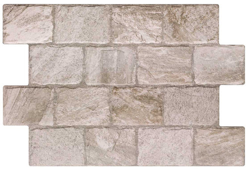 Carrelage effet pierre Dukkan Gris 44x66 cm