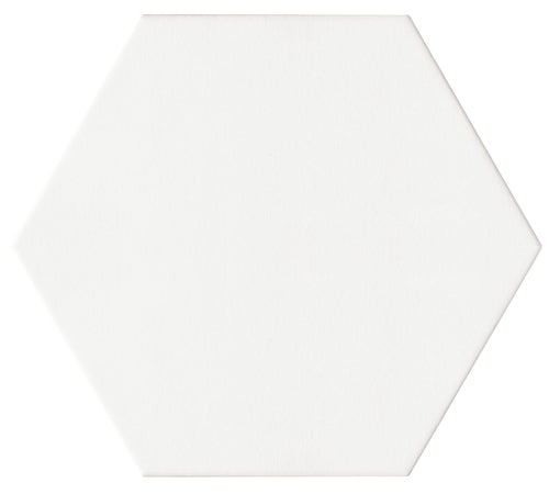 Carrelage hexagonal à motif géométrique Opal Blanco 28,5x33 cm