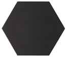 Carrelage hexagonal à motif géométrique Opal Negro 28,5x33 cm