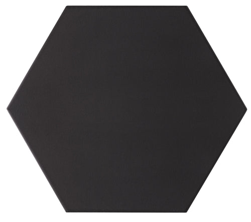 Carrelage hexagonal à motif géométrique Opal Negro 28,5x33 cm