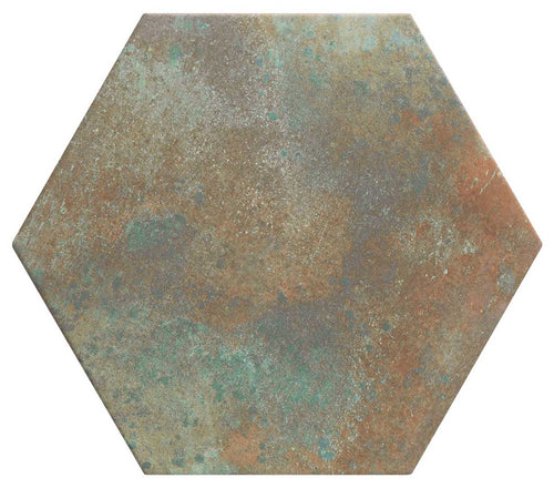 Carrelage hexagonal effet terre cuite Donegal Forest 28,5x33 cm
