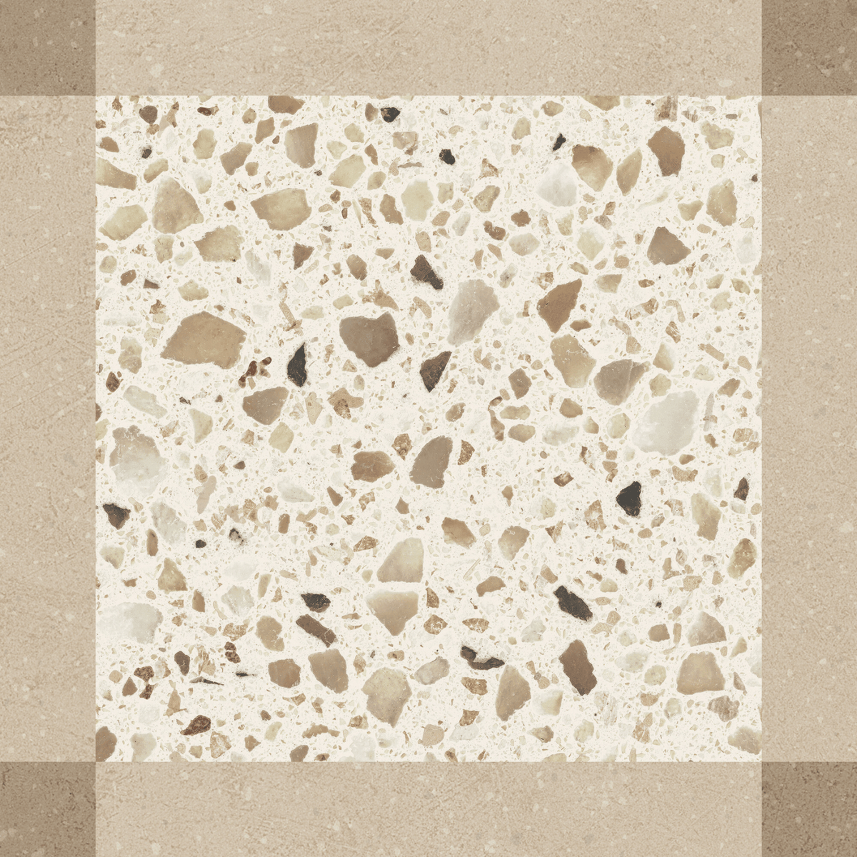 Carrelage décor terrazzo Croma Clay Décor mat 25x25 cm