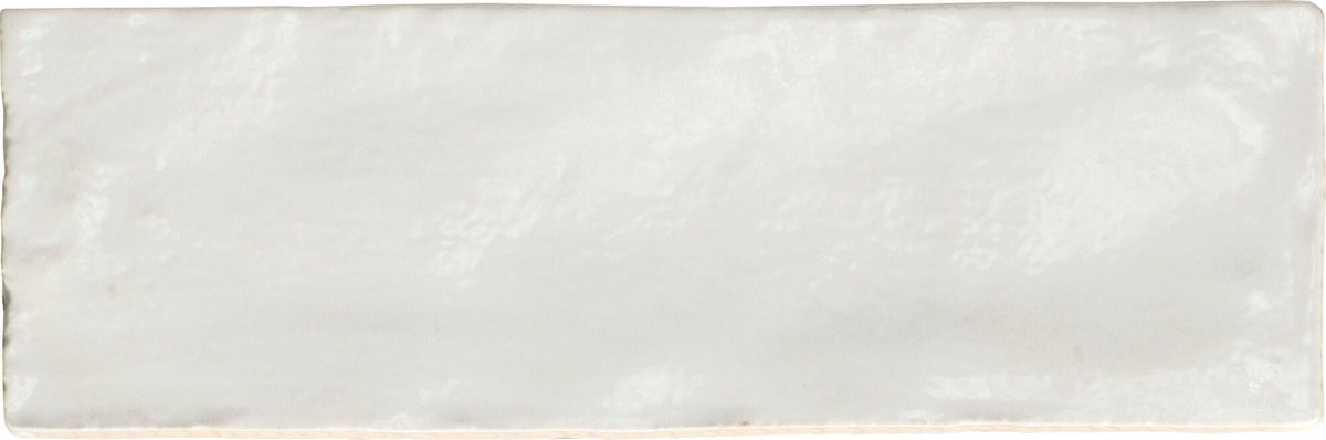 Riad White – Faïence murale blanche brillante 6,50x20 cm